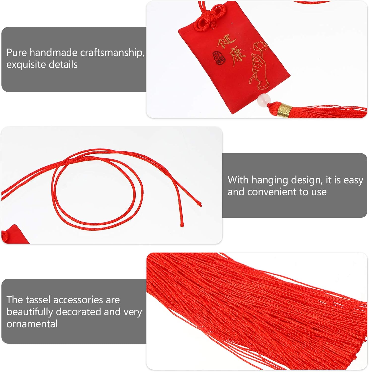 Fragrance Sachets with Red Tassel for Home Travel Wedding