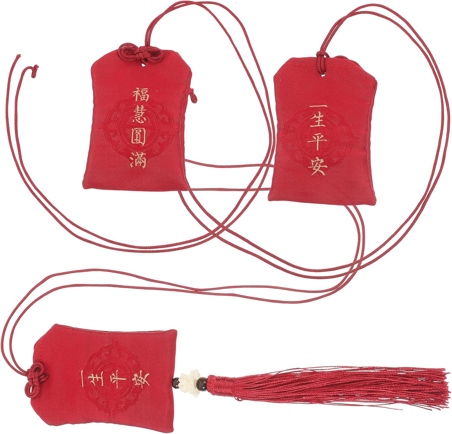 LUOZZY 3pcs Fabric Charm Bag Portable Fragrance Sachet with Tassel