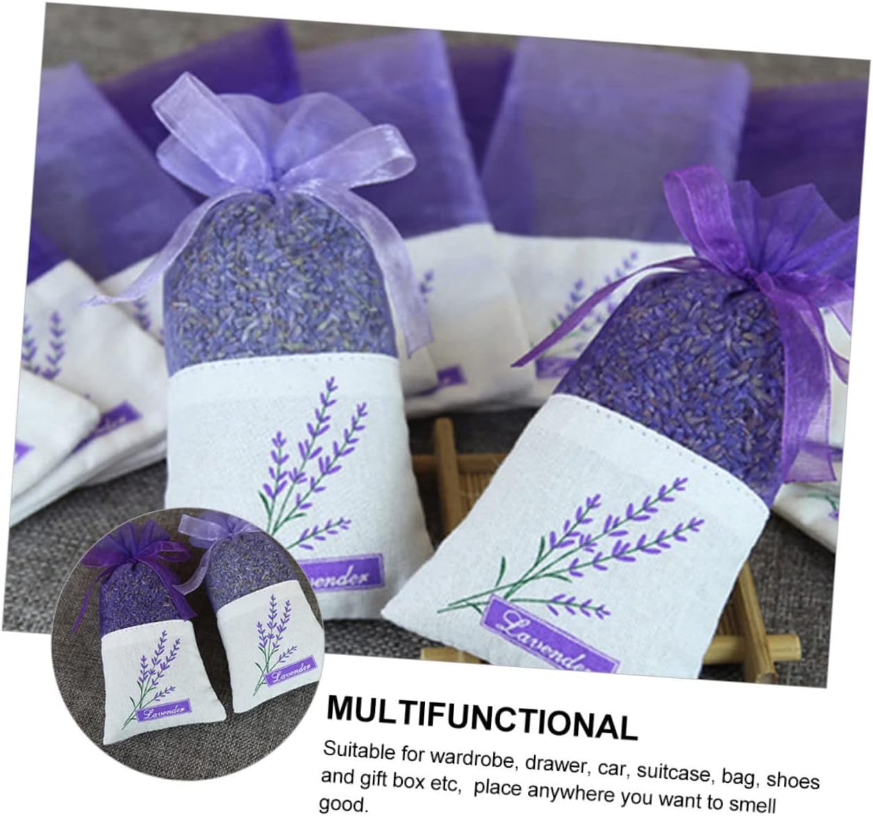 22pcs Lavender Sachet Bags for Closets and Air Freshening