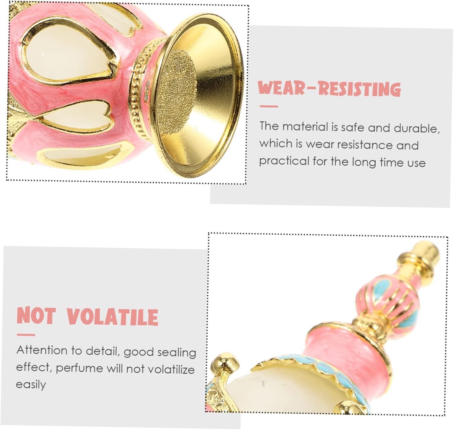 Elegant Arabian Perfume Bottle for Essential Oils Travel Portable Crown Design