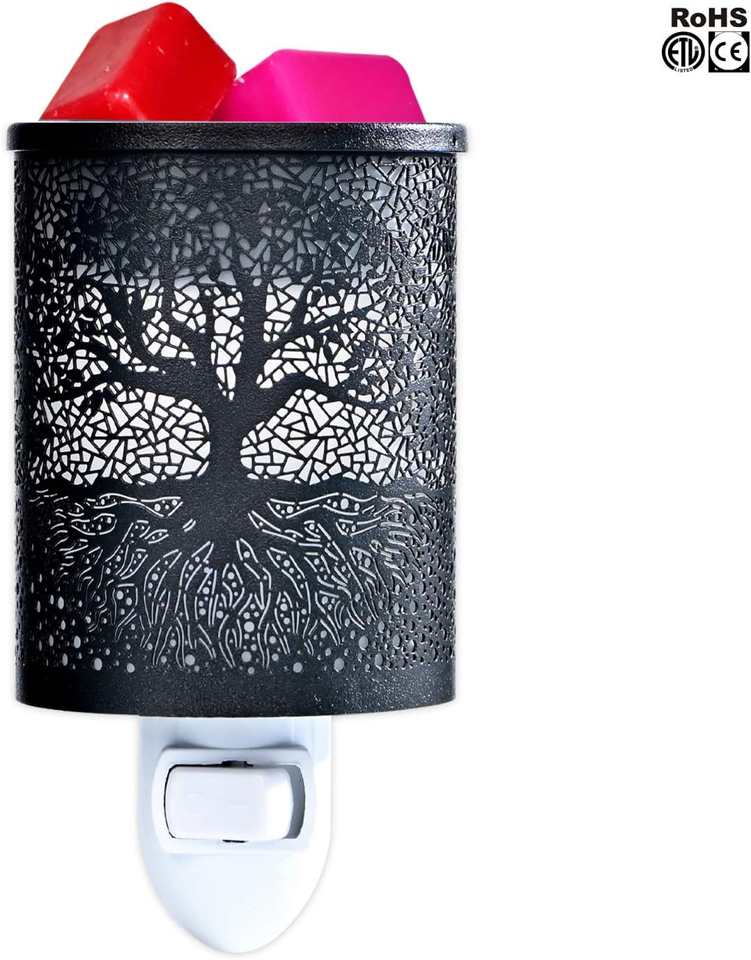 ASAWASA Metal Wall-Plug Wax Warmer with Night Light Function