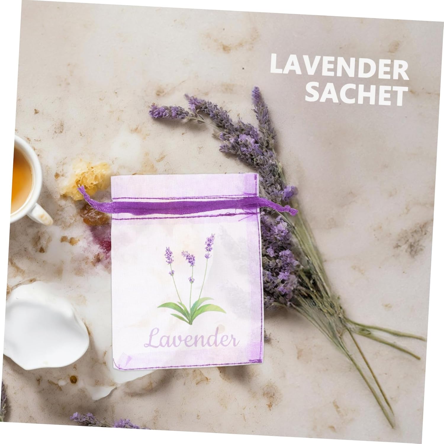 MAGICLULU 20pcs Lavender Sachet Bags Drawstring Empty Storage Pouches