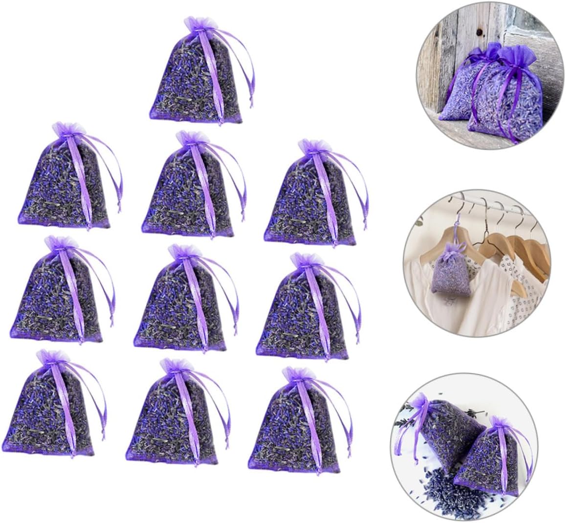 PRETYZOOM 10pcs Lavender Sachets for Closet Freshening