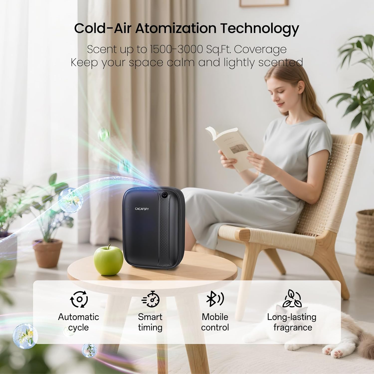 Waterless Diffuser with Smart APP Control - 400mL for Large Rooms