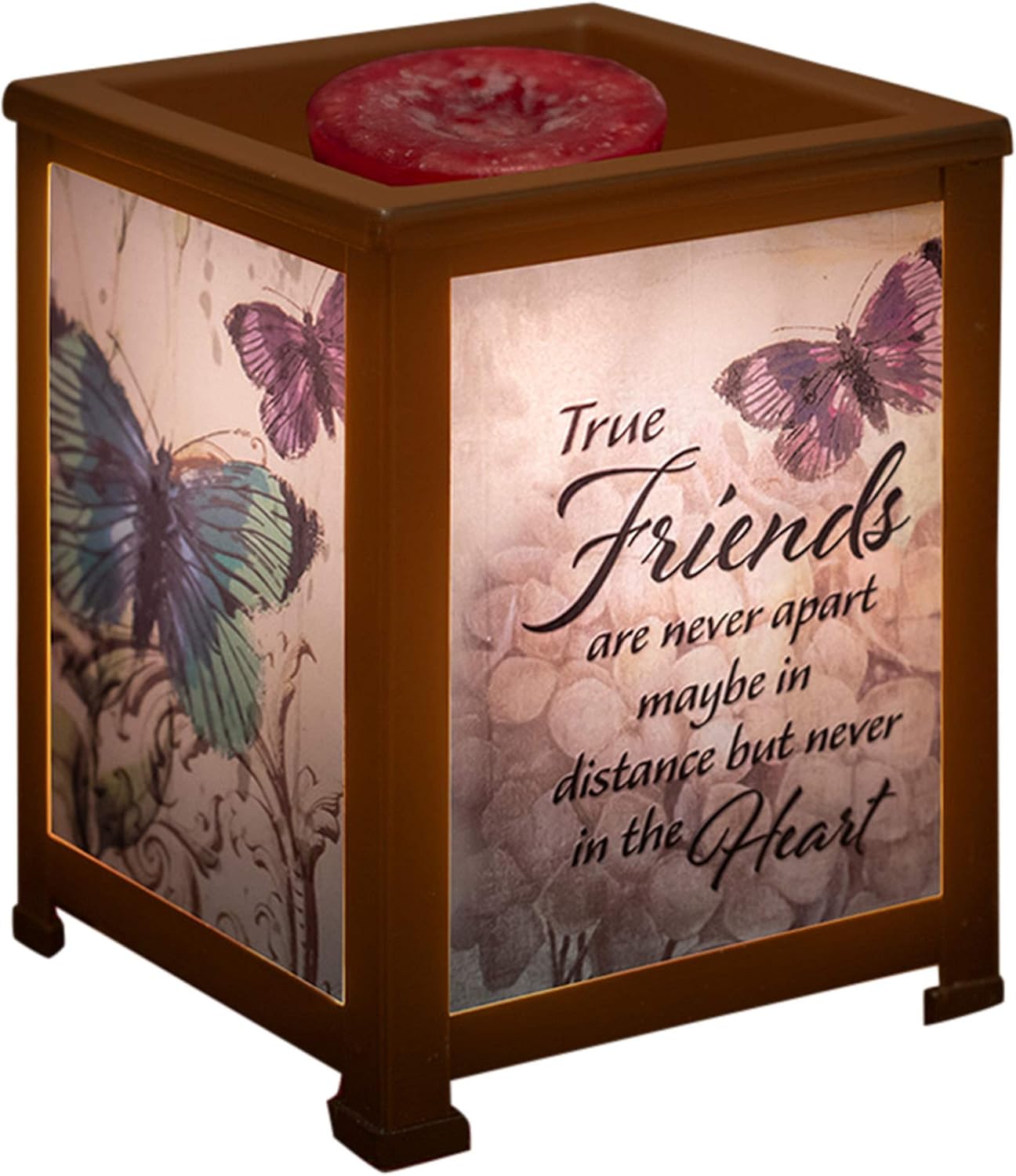 True Friends Never Apart Copper Metal Electrical Wax Tart and Oil Lantern Warmer