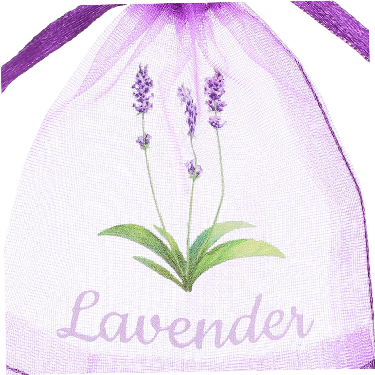50pcs Lavender Tea Bags Storage Drawstring Pouches for Spices
