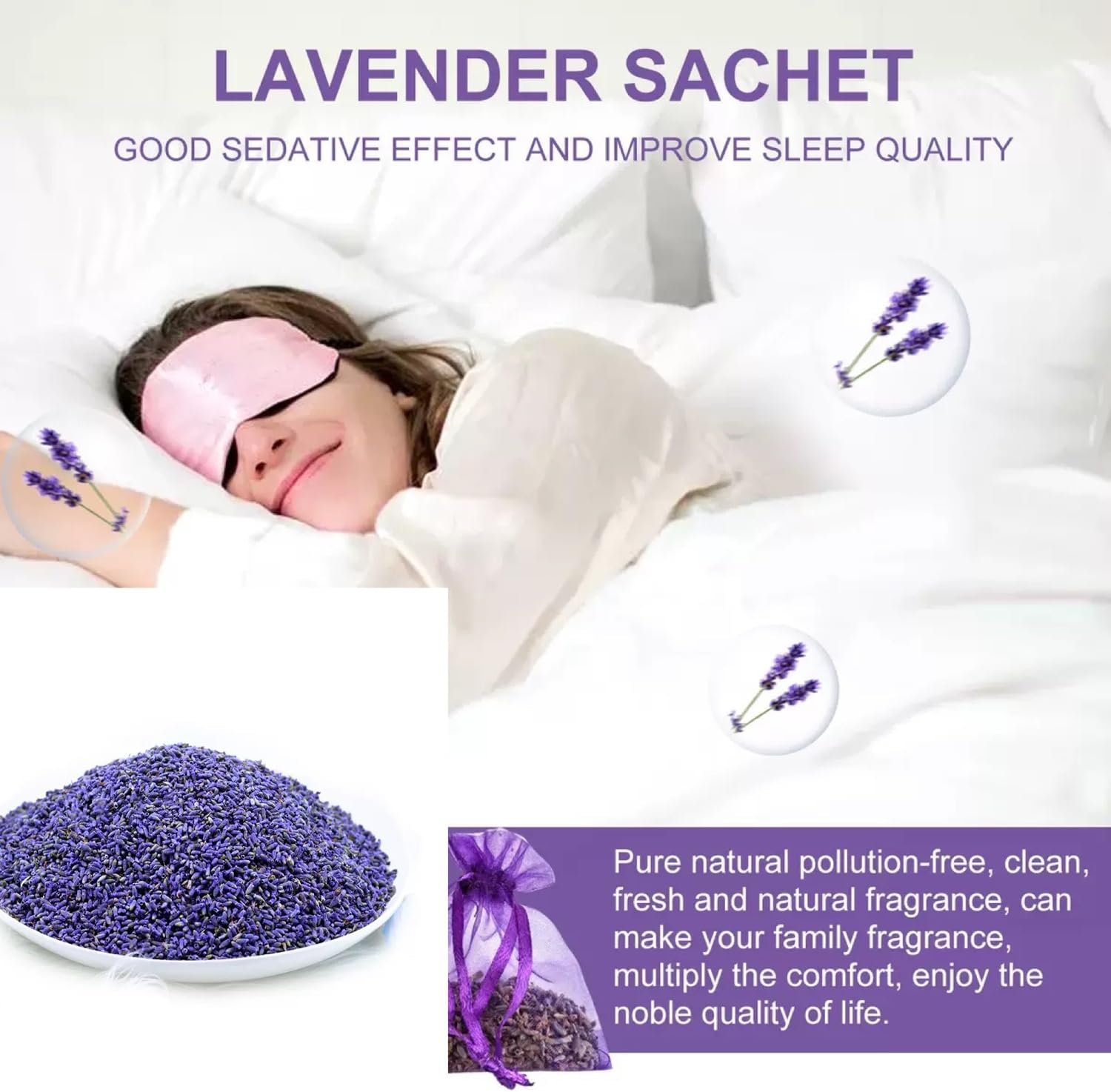 20 Piece Lavender Sachets for Home Fragrance