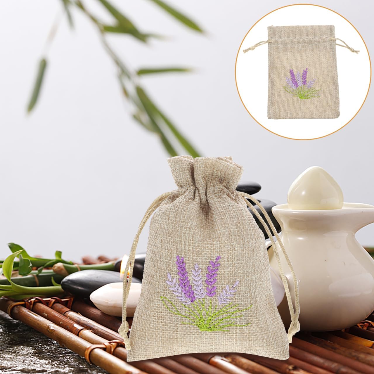 10 Pack Reusable Drawstring Sachet Bags for Home Fragrance