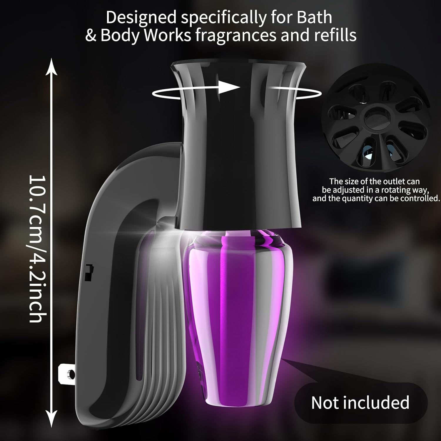 Zoblise 2pcs Wall Fragrance Plug In with Night Light
