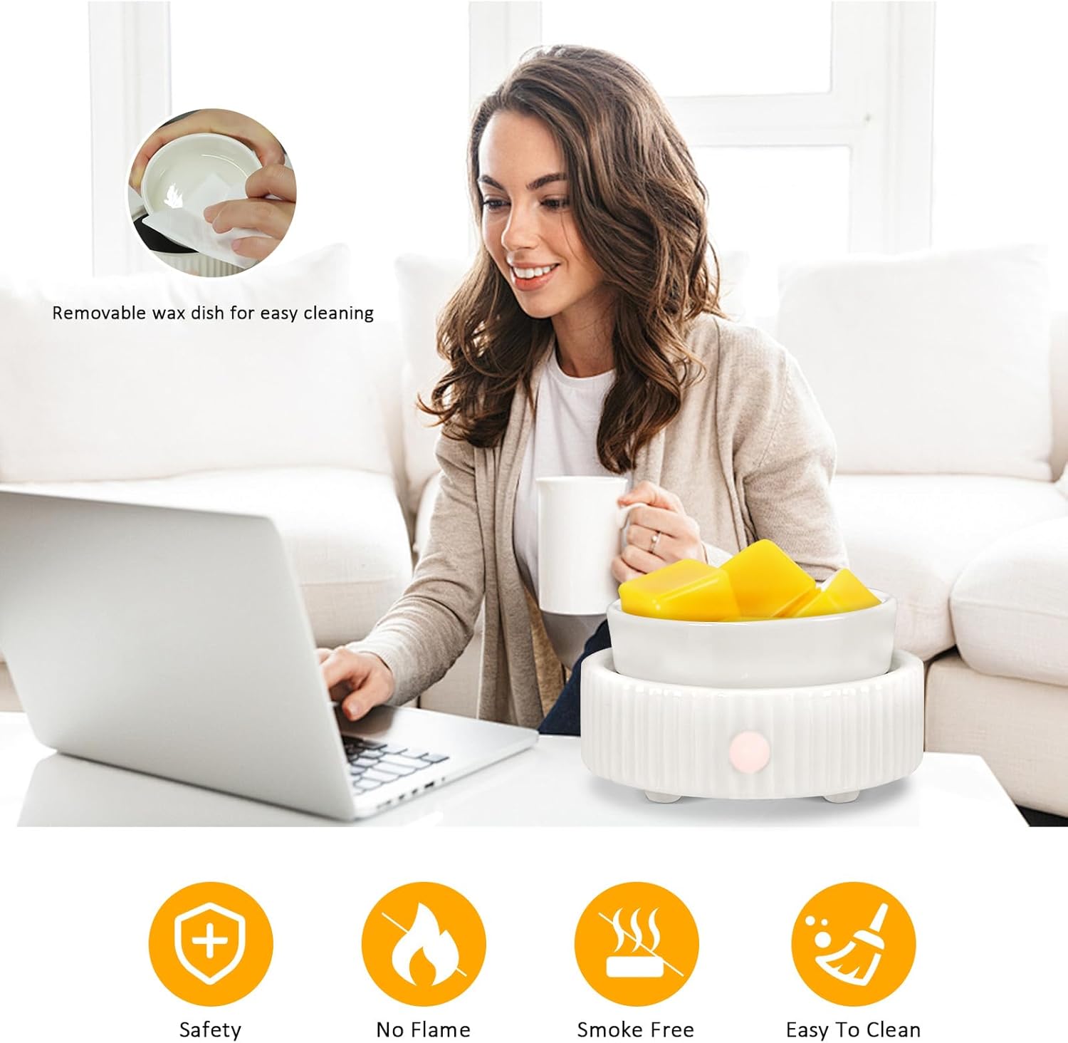Maromamix Wax Melt Warmer with 4 Timer and PTC Heating