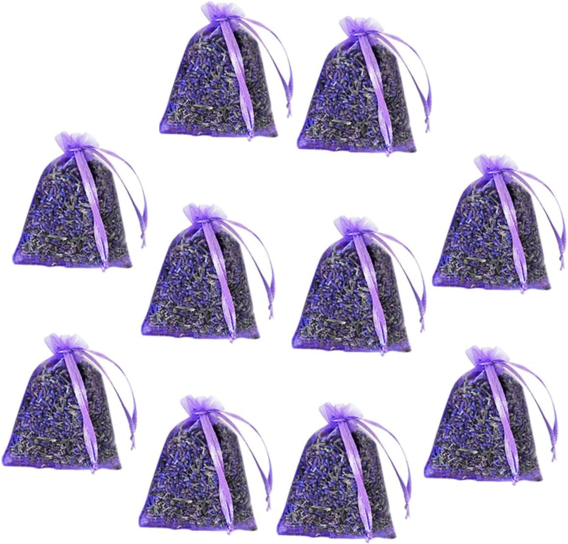 LIFKOME 10pcs Lavender Sachets for Closets Cars and Wardrobes