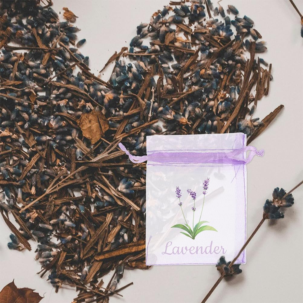 LOGOFUN 50PCS Lavender Sachet Drawstring Bags