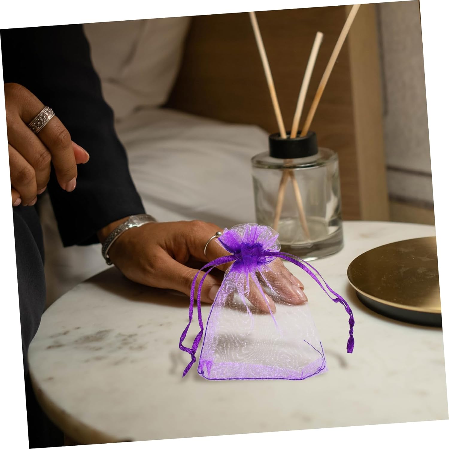 100pcs Lavender Sachet Bags Empty Scented for Home Storage