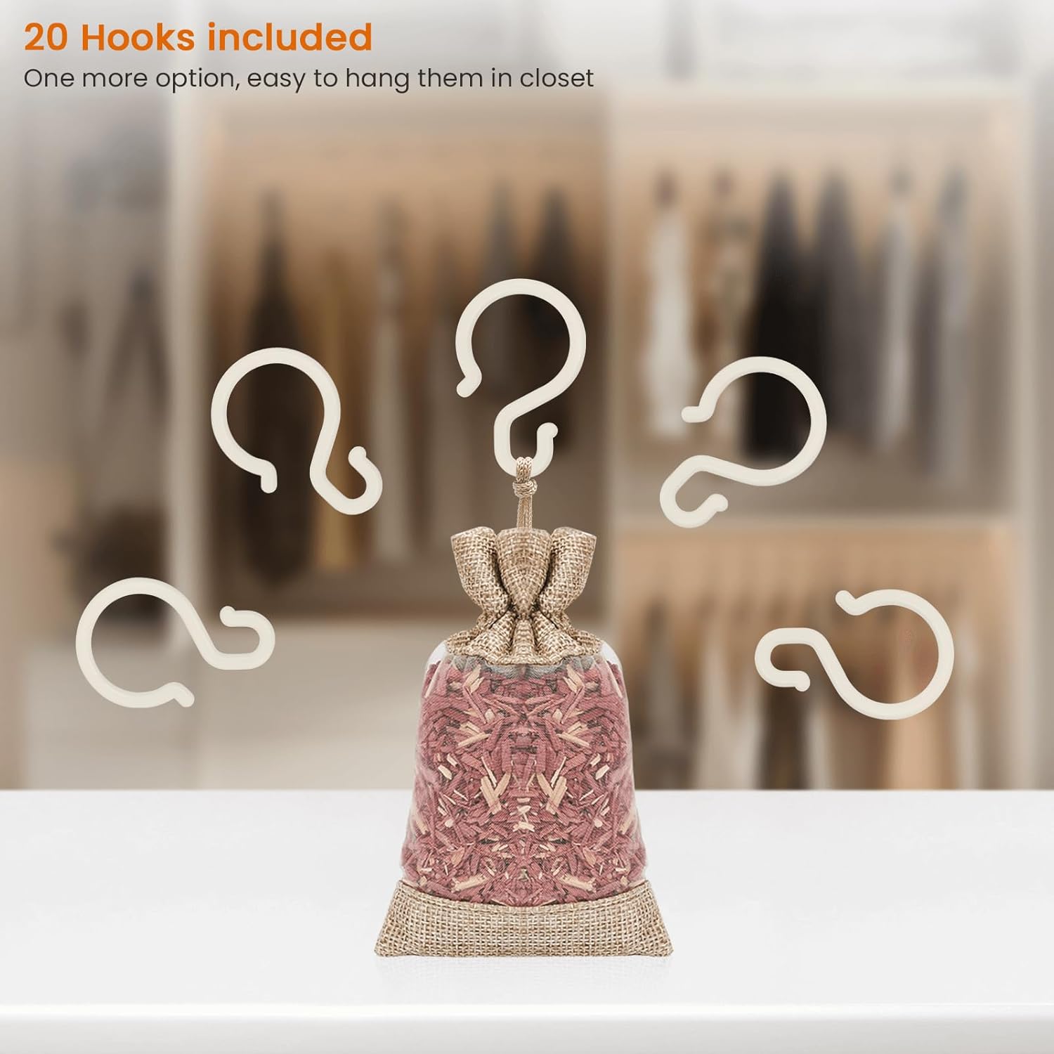 Homode Cedar Sachets for Closets and Drawers - Pack of 10