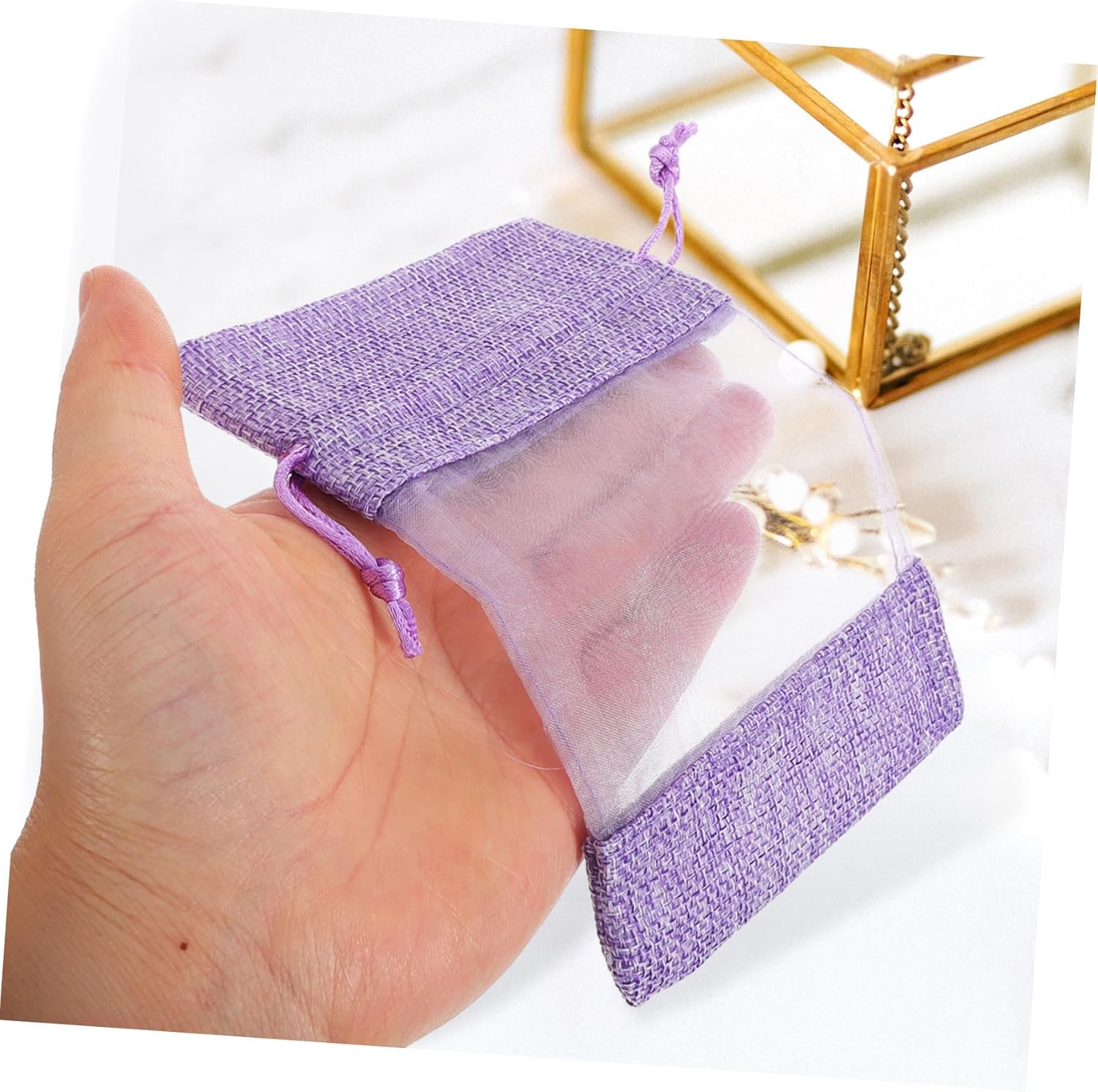 MAGICLULU 10 Pcs Empty Lavender Sachet Bags with Drawstring Closure