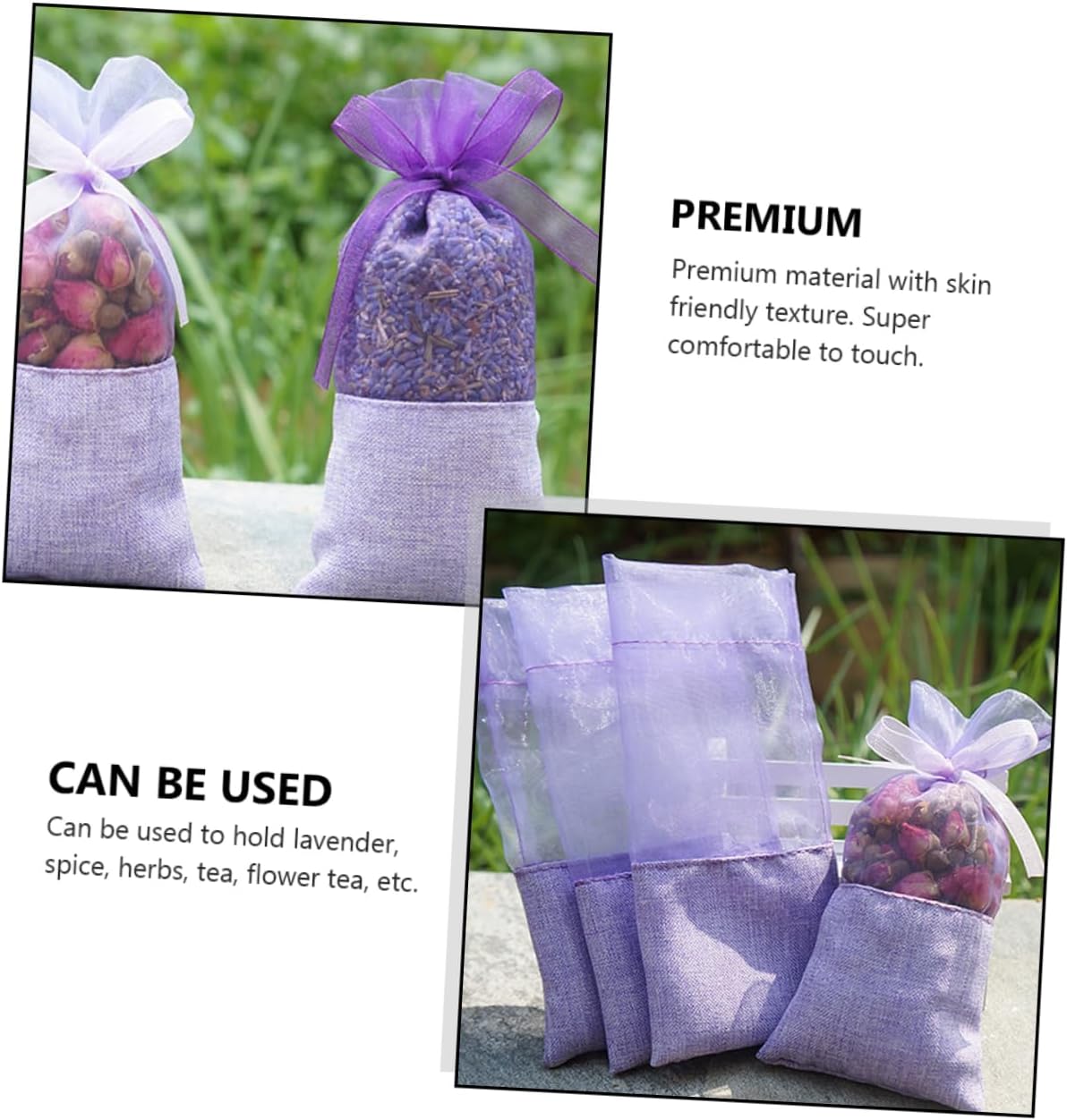 24pcs Lavender Sachet Bags for Car Wardrobe Home