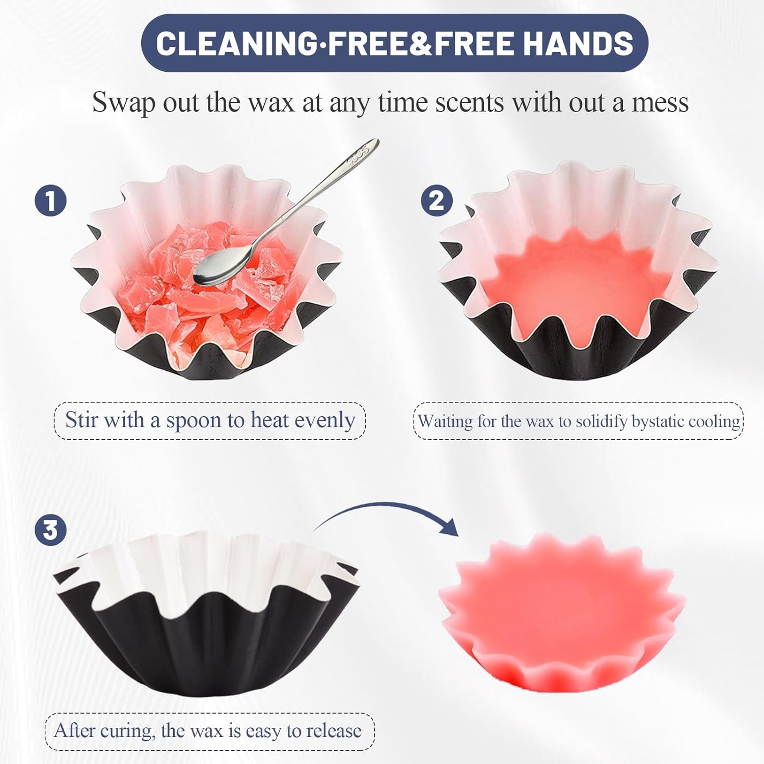 BUWUSMU Wax Melt Warmer Liners - Reusable Leakproof Trays for Electric Warmers