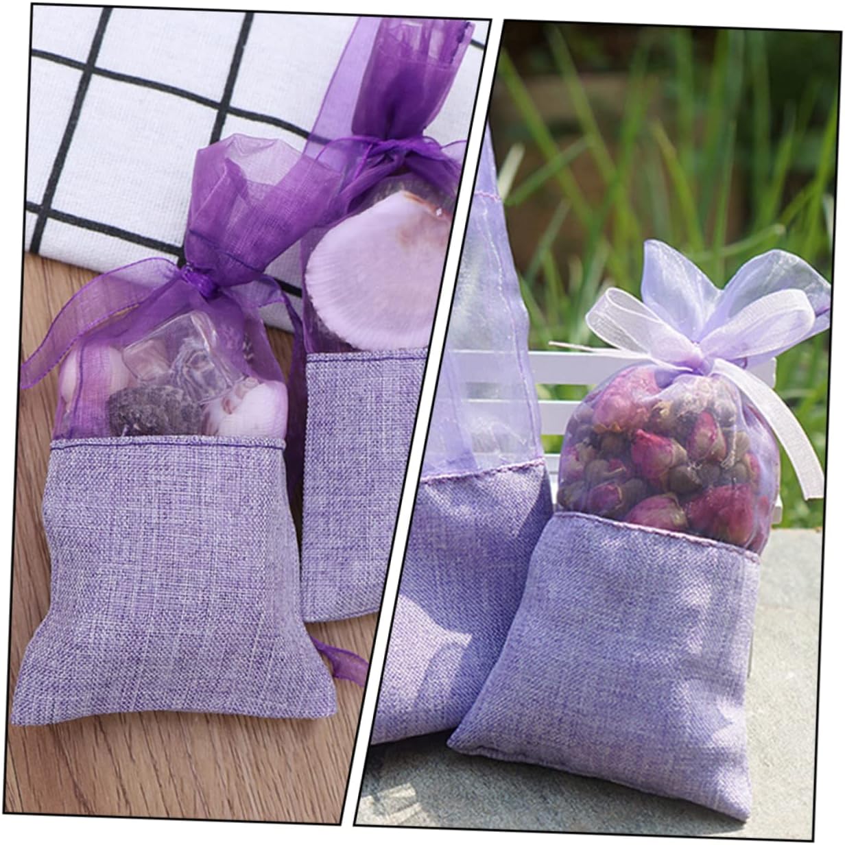 Lavender Sachet Bags 24 Pack for Home Fragrance and Wardrobe Storage