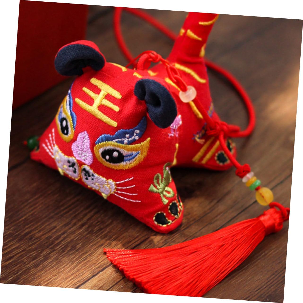 1pc Delicate Embroidered Tiger Design Sachet Container