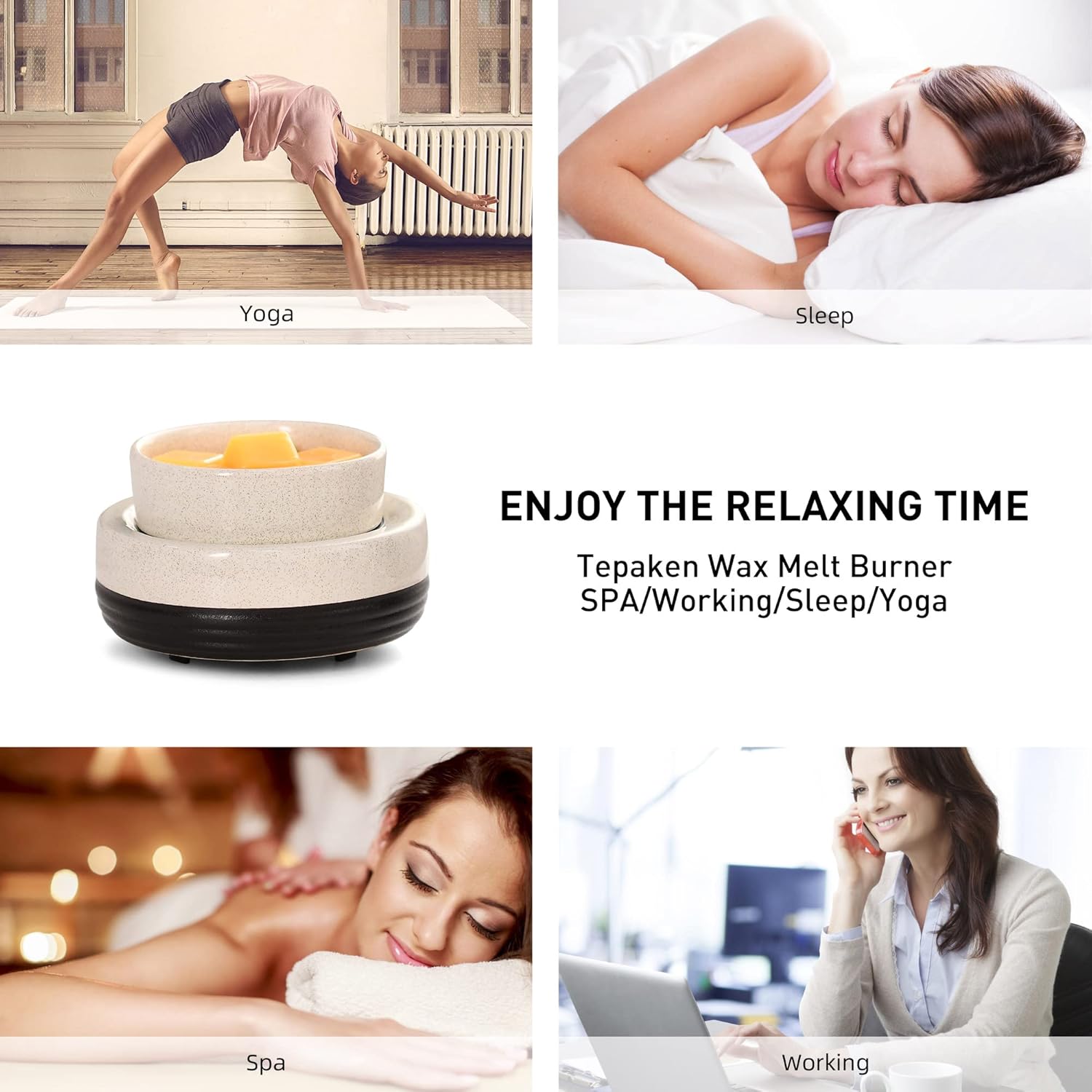 Stylish Ceramic Candle Wax Melter for Home Fragrance