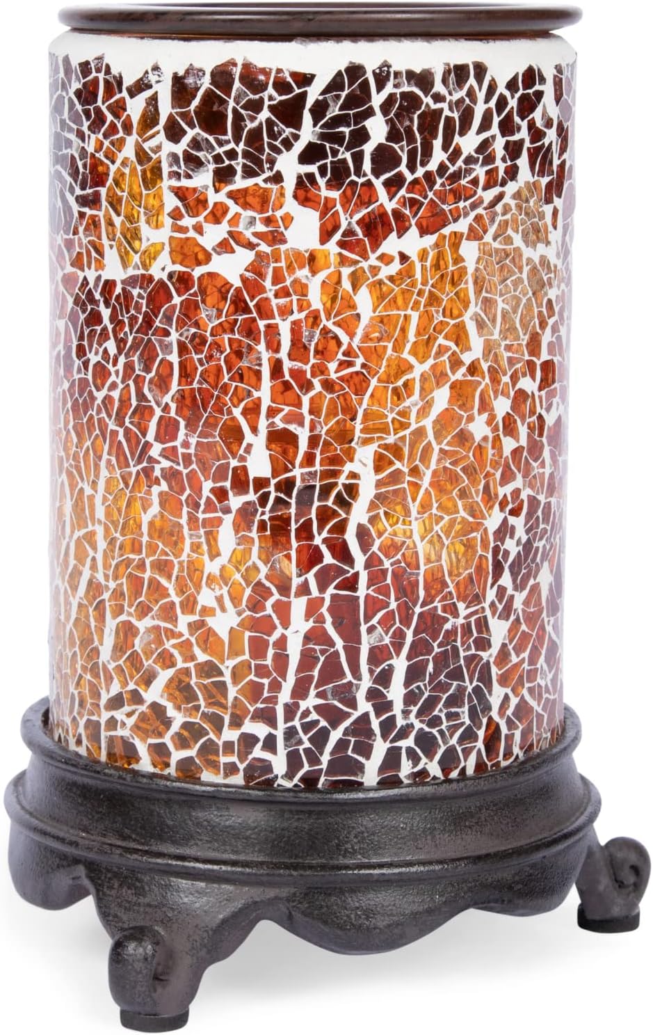 VP Home Wall Plug-in Wax Warmer - Mosaic Glass Amber Light Fragrance Diffuser