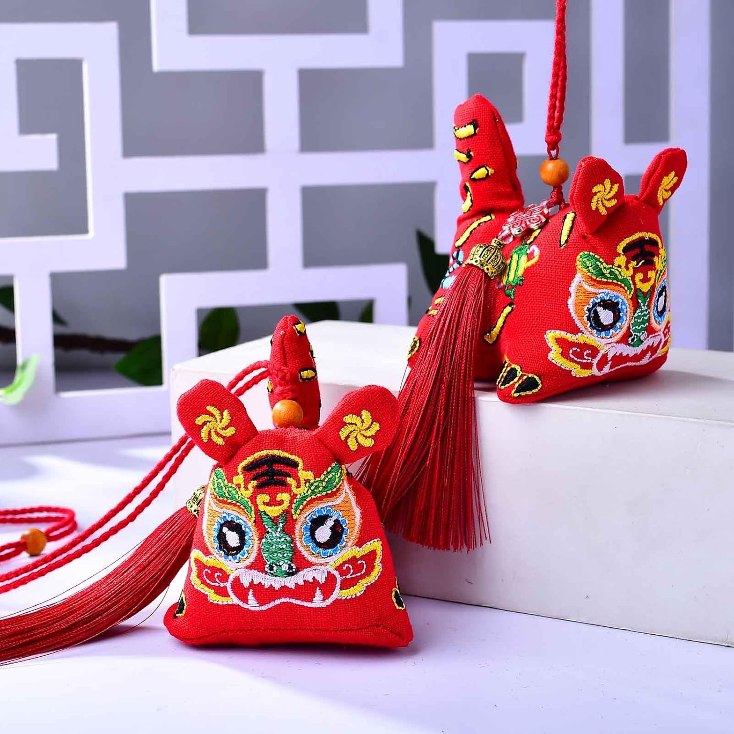 Traditional Chinese Wind Wufu Tiger Sachet Pendant