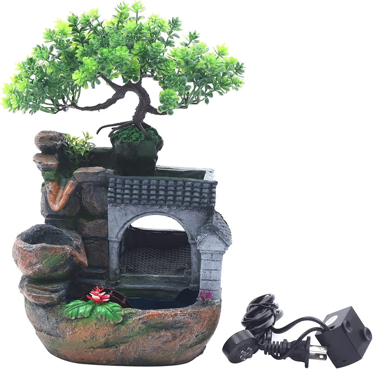 Sparkling LED Tabletop Waterfall Fountain Decor