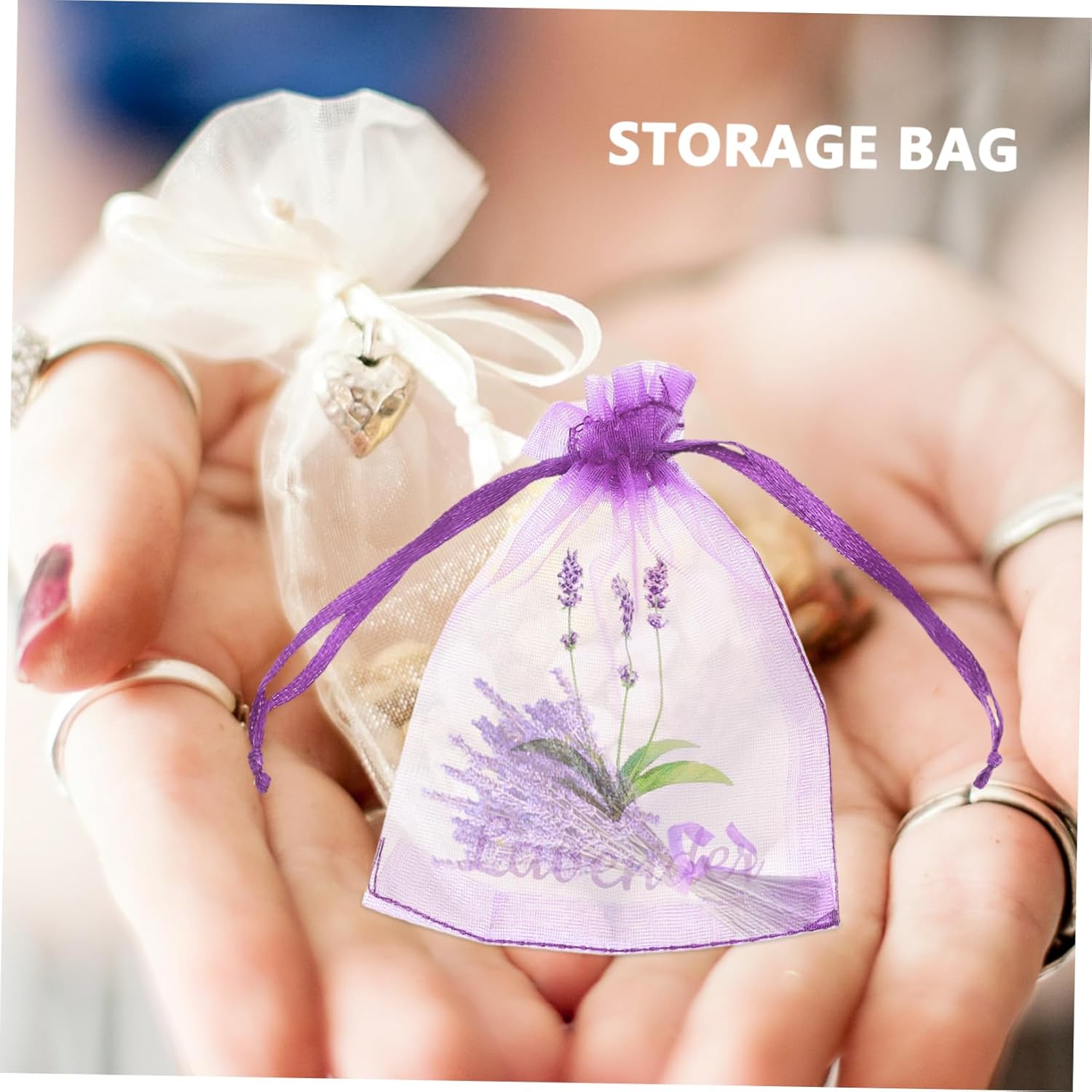 MAGICLULU 20pcs Lavender Sachet Bags Drawstring Empty Storage Pouches