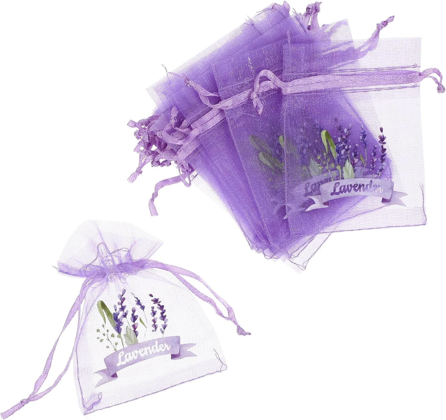 LOGOFUN 20pcs Lavender Sachet Bags for Home Decor