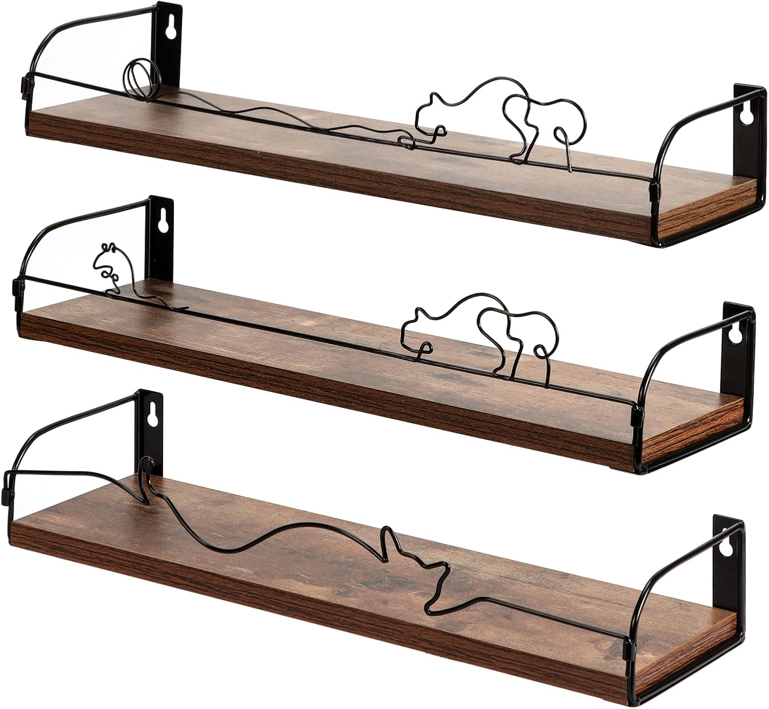 Lyeasw Floating Shelves Cat Wall Shelf Set of 3