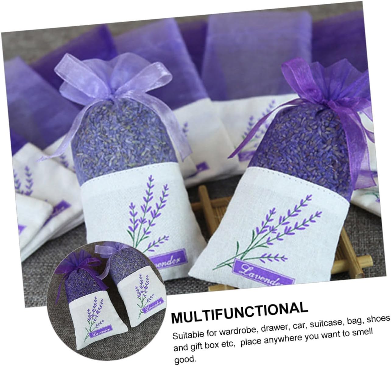 22Pcs Lavender Sachet Bags for Home Fragrance and Jewelry Storage