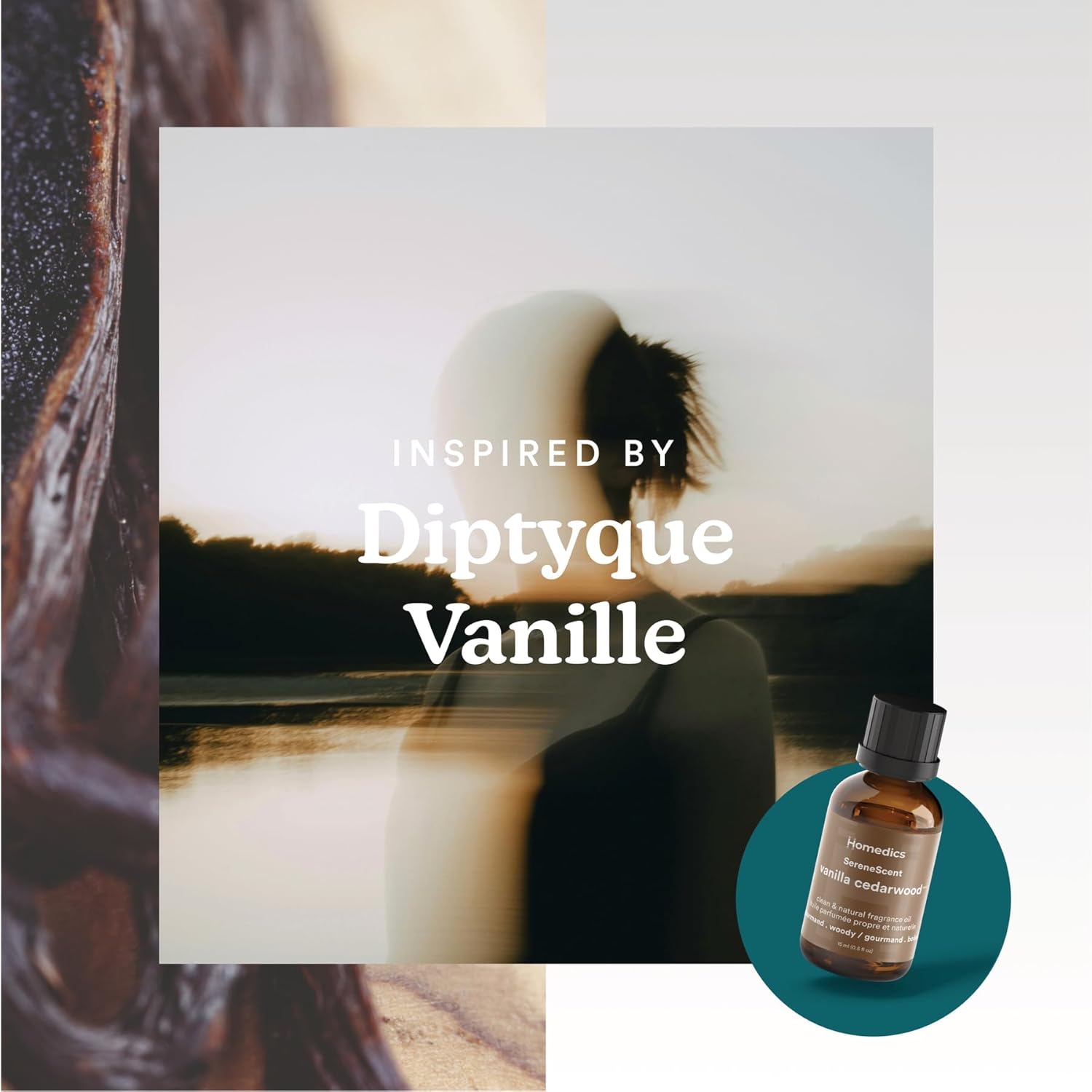 Homedics SereneScent Vanilla Cedarwood Fragrance Oil 15ml