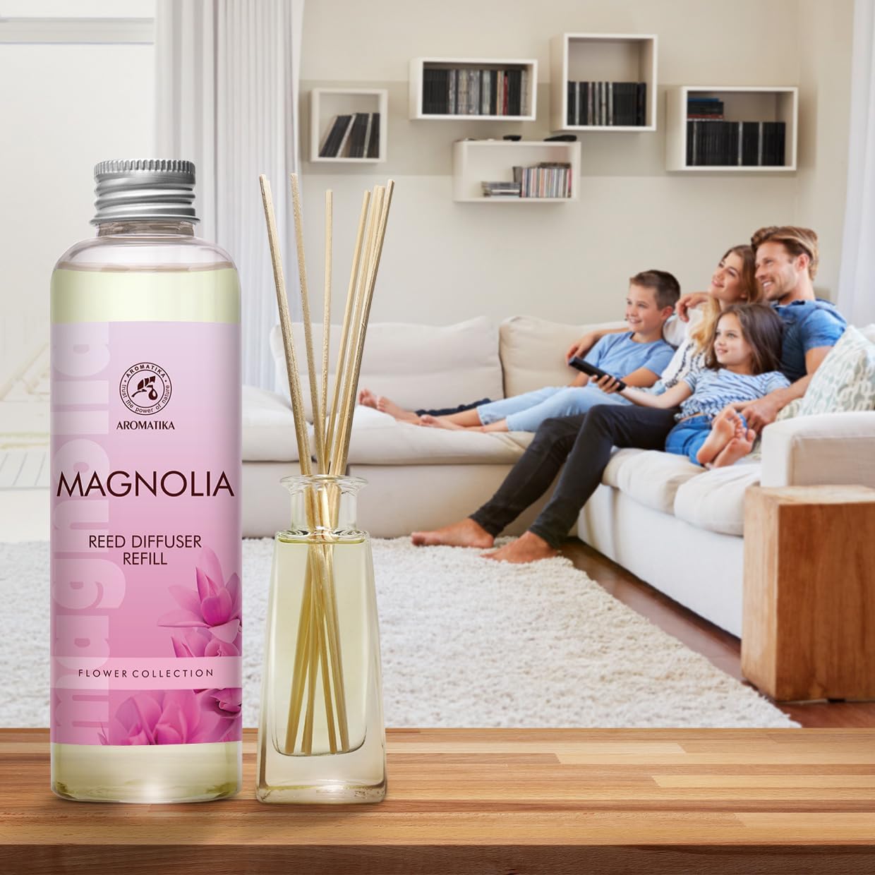 AROMATIKA Magnolia Reed Diffuser Refill 68Fl Oz