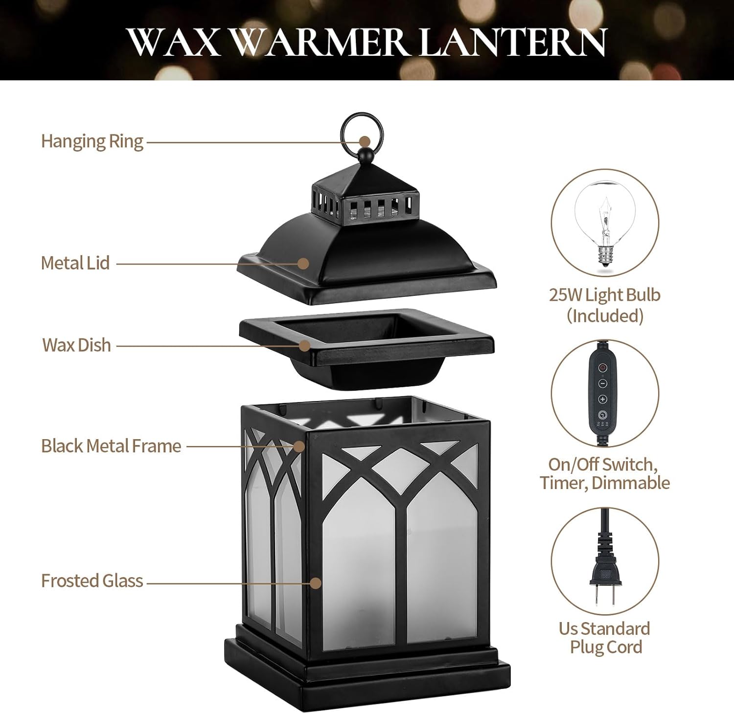 Wax Melt Warmer with Timer for Home Fragrance
