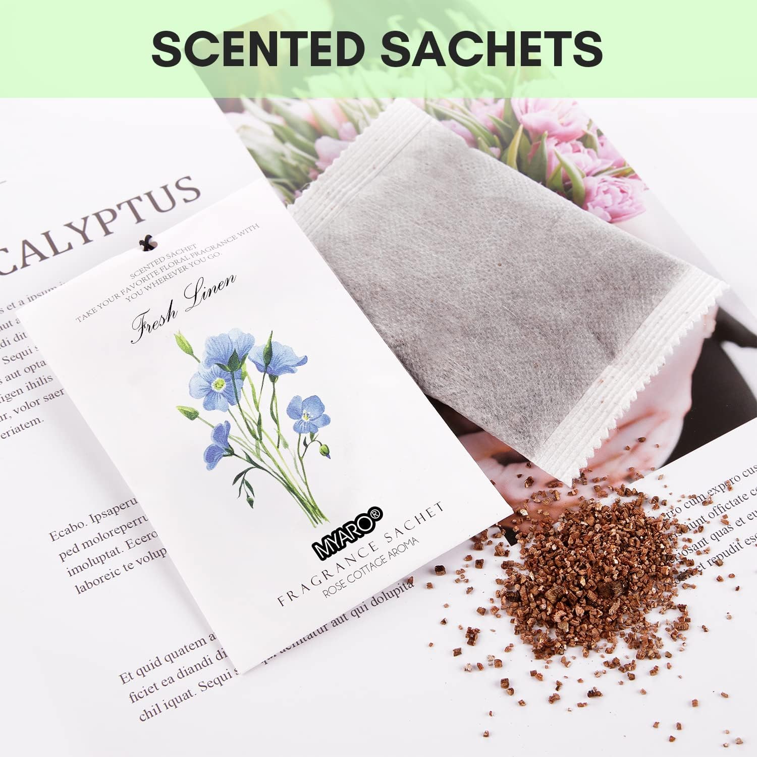 MYARO 12 Pack Scented Sachets for Drawer and Closet