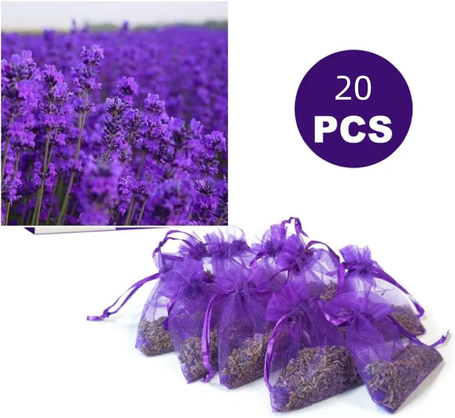 20 Piece Lavender Sachets for Home Fragrance