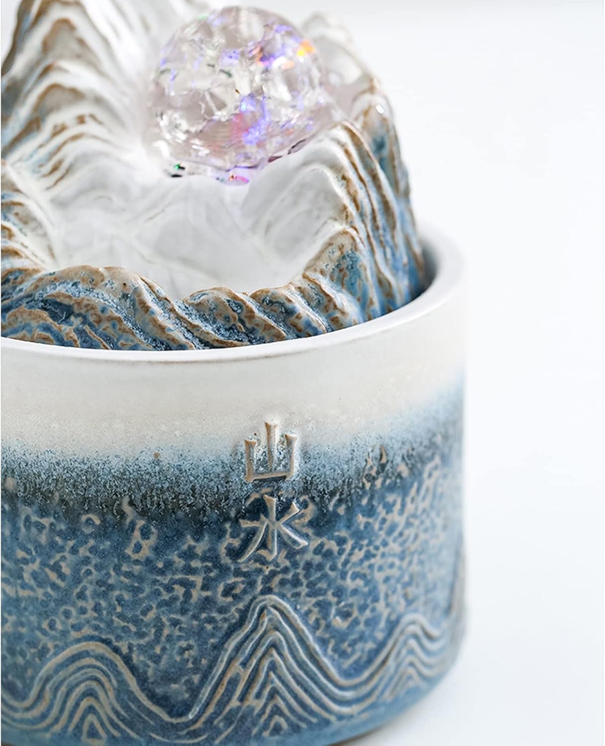 Ceramic Tabletop Water Fountain for Home Decor