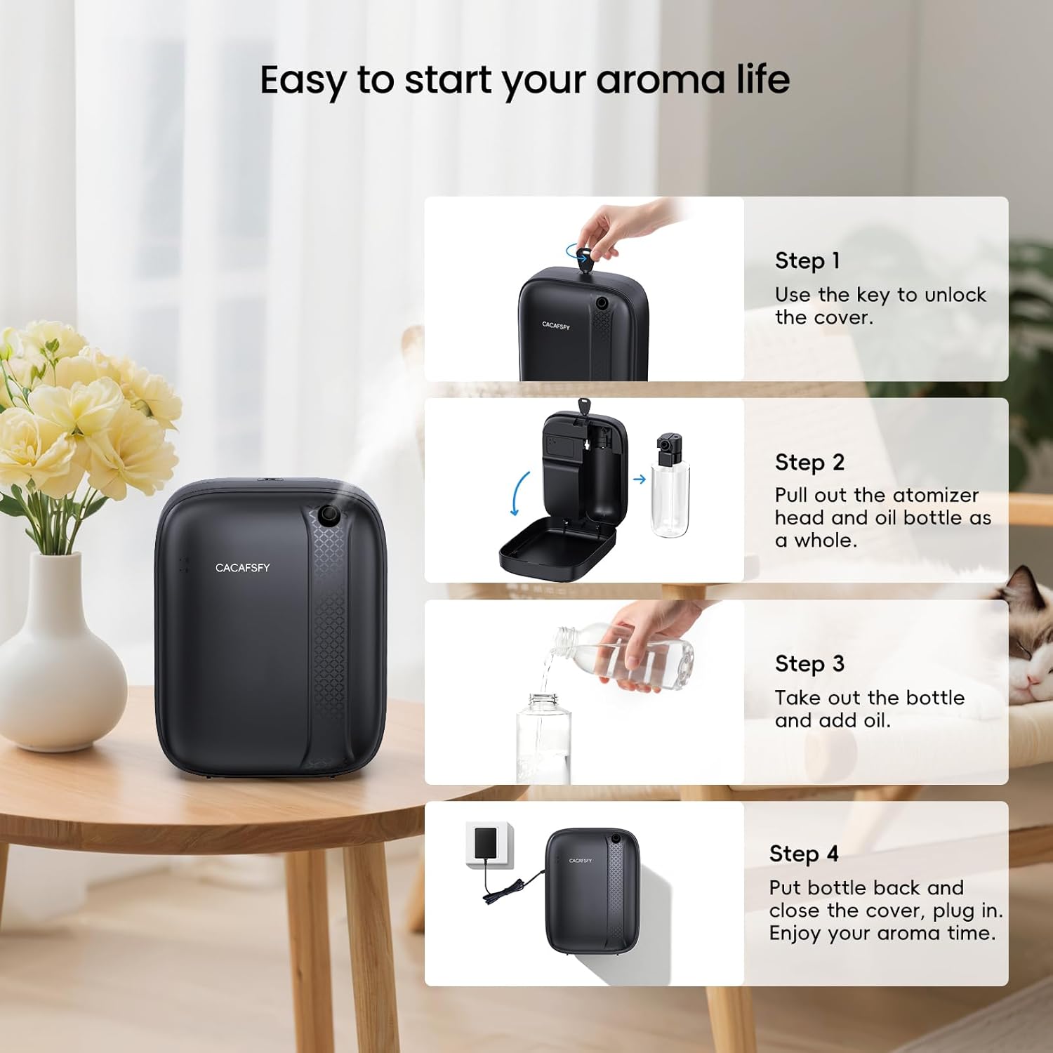 Waterless Diffuser with Smart APP Control - 400mL for Large Rooms