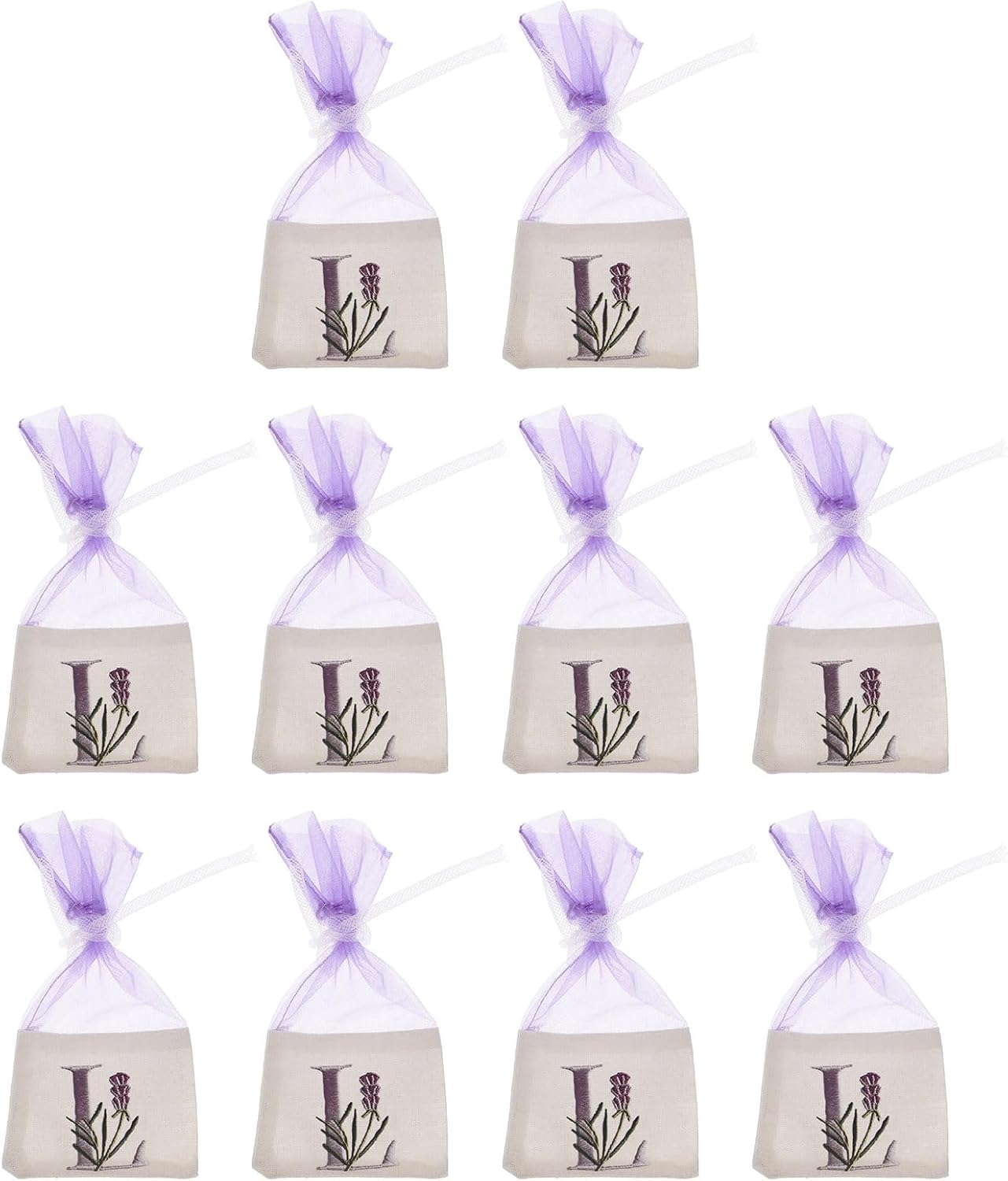 LUOZZY 10Pcs Lavender Sachet Bags for Storage and Freshener