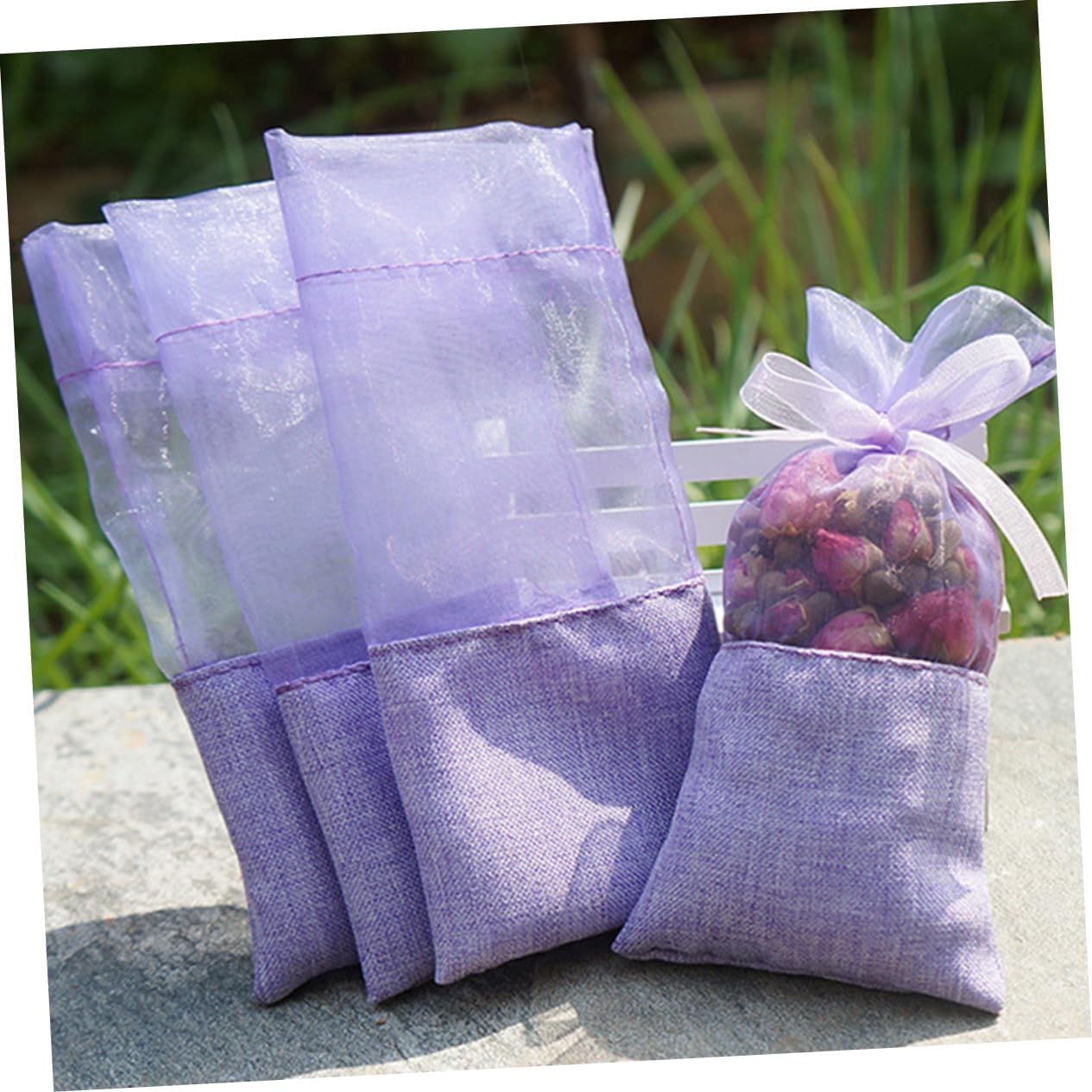 COLLBATH 24pcs Lavender Sachets Empty Bags for Home Fragrance
