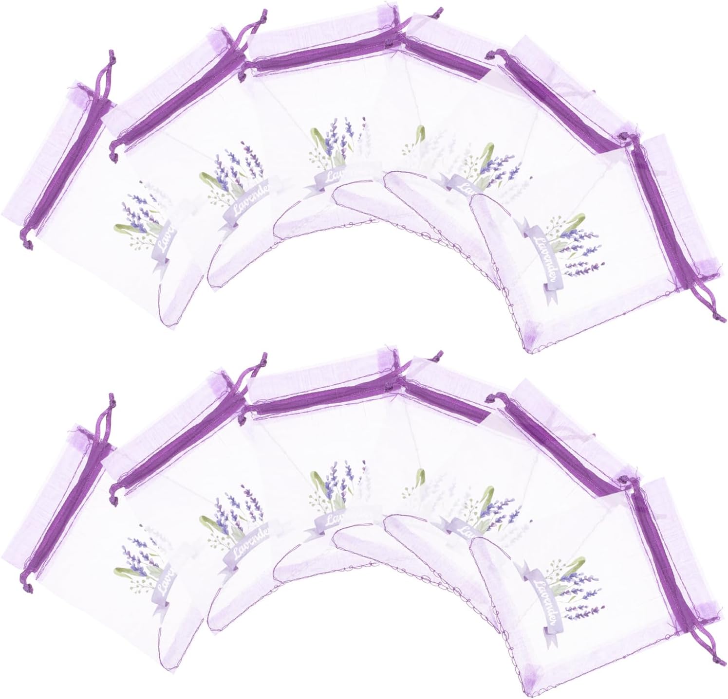 LOGOFUN 20PCS Dark Purple Lavender Sachet Bags 1