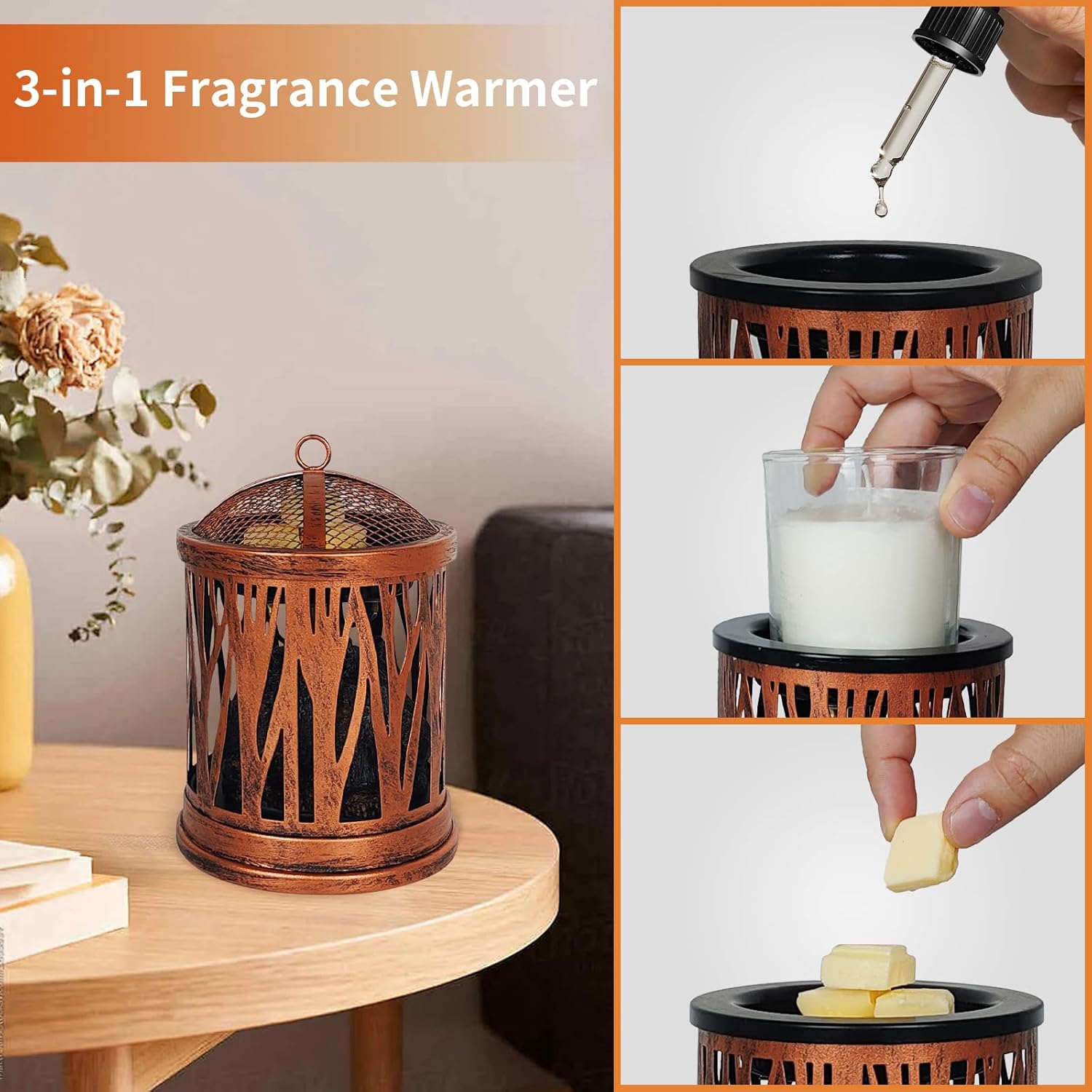 LIFFY Electric Wax Melter - Aromatherapy Candle Warmer with Timer and Oil Burner