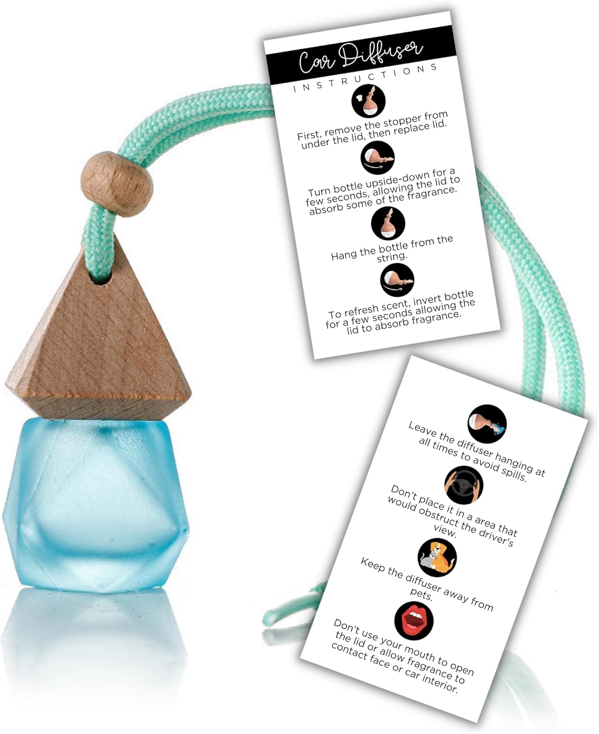 Lashicorn Car Diffuser Care Cards 50 Pack