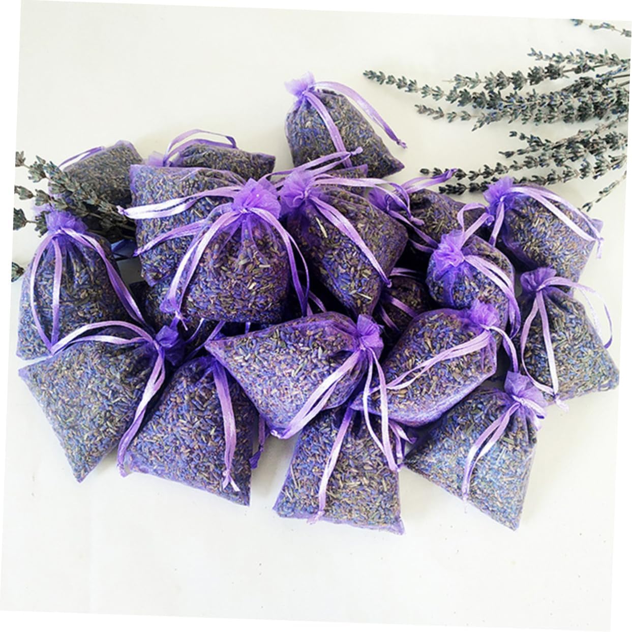 LIFKOME 10pcs Lavender Sachets for Closets Cars and Wardrobes