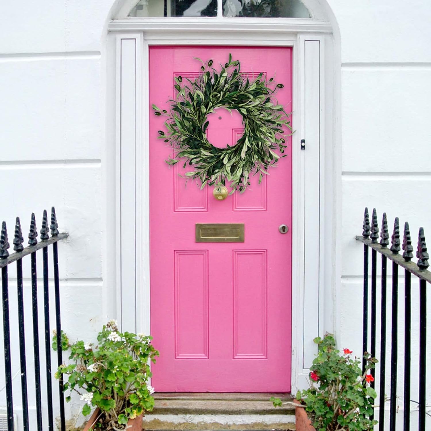 20 Inches Handmade Olive Wreath for Front Door