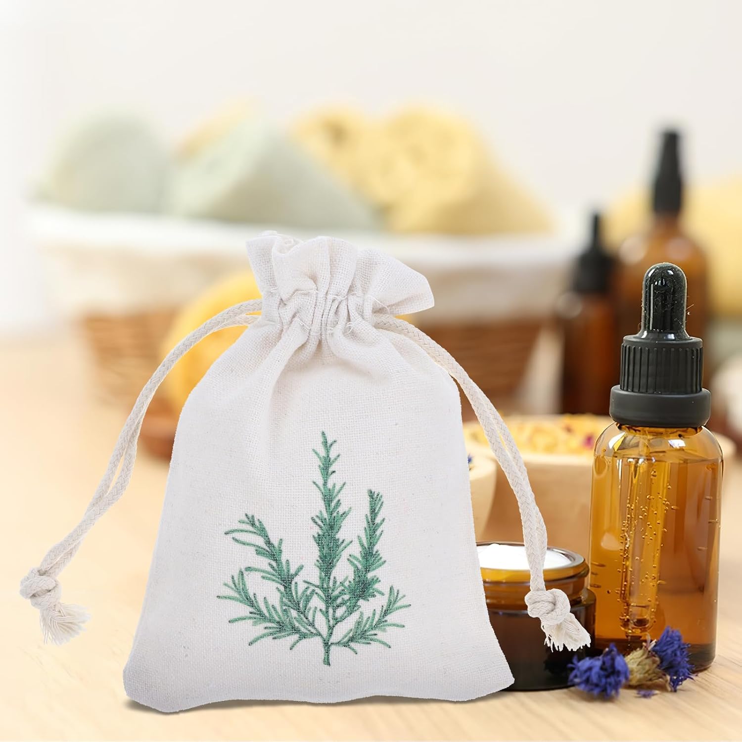LOGOFUN 10PCS Lavender Sachet Bags for DIY Wedding Party Supplies