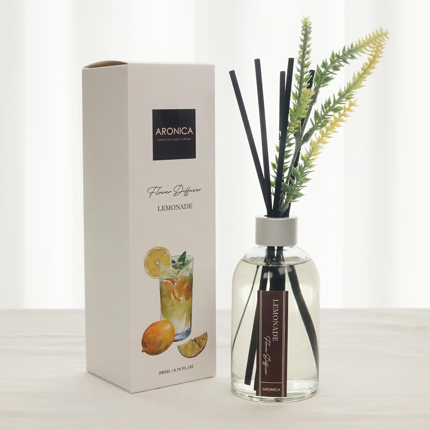 Aronica Lemon Scented Air Freshener Diffuser Set