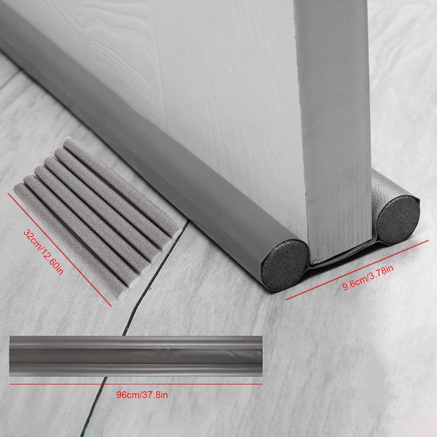Double Sided Door Draft Stopper for Noise and Smell Protection