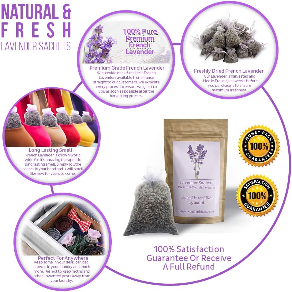 Lavender Sachets 15 Pack Home Fragrance