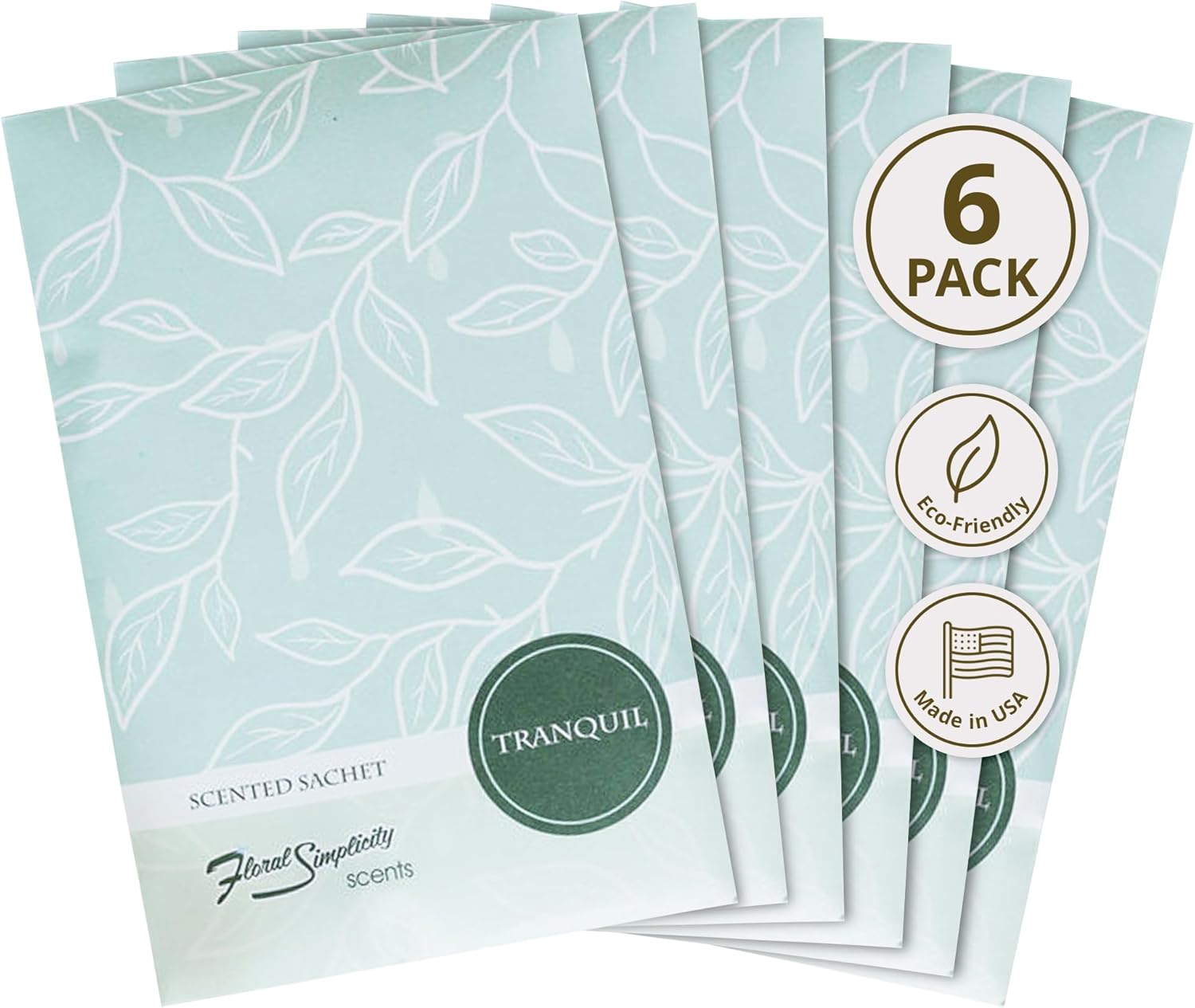 Floral Simplicity Tranquil Scented Sachets Pack of 6